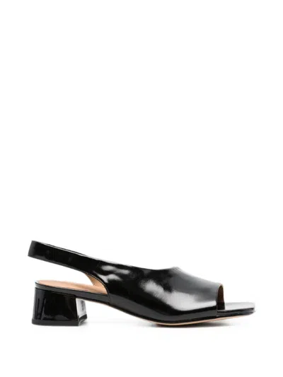 Linda Baumann Slingback Block-heel Sandals In Black