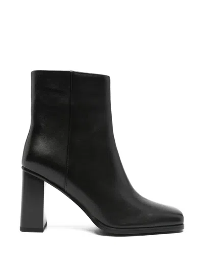 Linda Baumann Square-toe Ankle Boots In Black