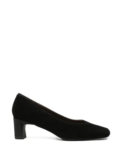 Linda Baumann Square-toe Block-heel Pumps In Black