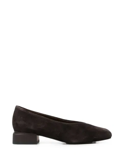 Linda Baumann Suede Crossover-strap Pumps In Brown