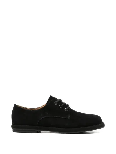 Linda Baumann Suede Lace-up Fastening Derby Shoes In Black