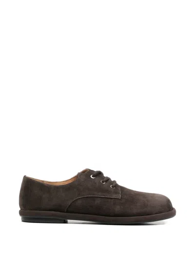 Linda Baumann Suede Lace-up Fastening Derby Shoes In Brown
