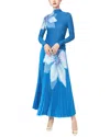 Linda Charm 2pc Blouse & Skirt Set In Blue