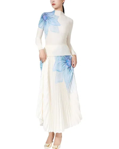 Linda Charm 2pc Blouse & Skirt Set In White
