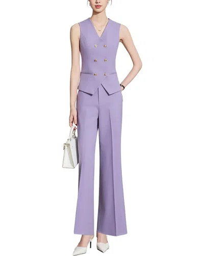 Linda Charm 2pc Vest & Pant Set In Purple
