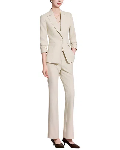 Linda Charm 3pc Blazer, Vest, & Pant Set In Neutral