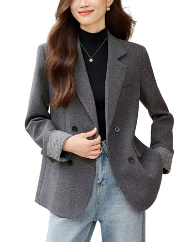 Linda Charm Blazer In Gray