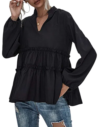 Linda Charm Blouse In Black