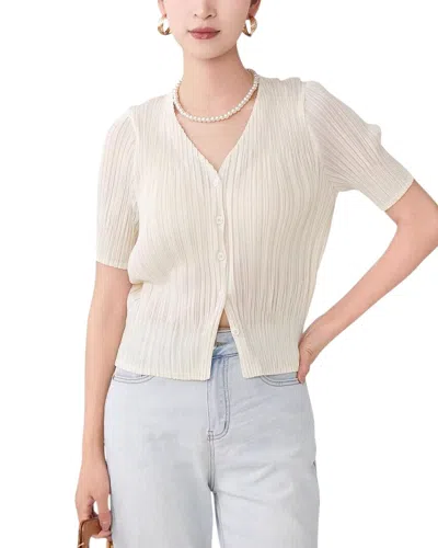 Linda Charm Cardigan In White