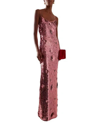 Linda Charm Embellished Maxi Dress In Brown