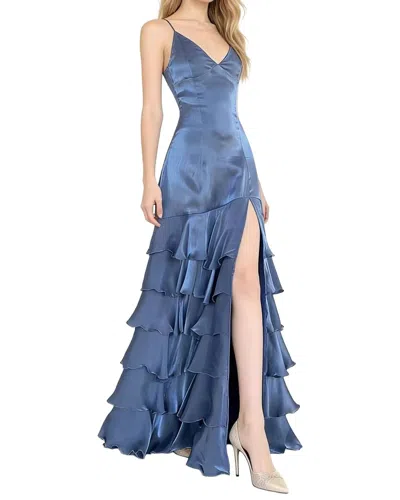 Linda Charm Embellished Maxi Dress In Blue