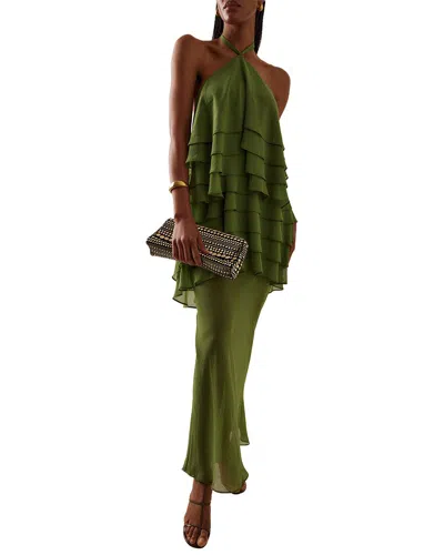 Linda Charm Embellished Maxi Dress In Metallic
