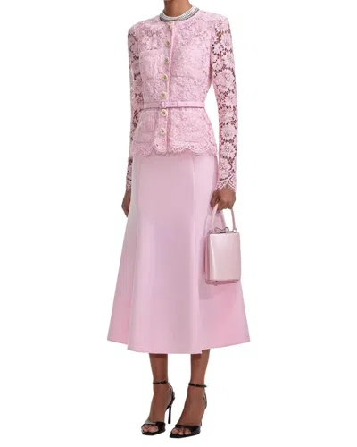 Linda Charm Embellished Midi Dress In Pink