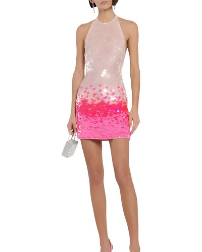 Linda Charm Embellished Mini Dress In Pink