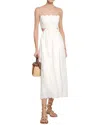 Linda Charm Linen Dress In White