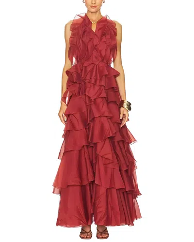 Linda Charm Maxi Dress In Burgundy