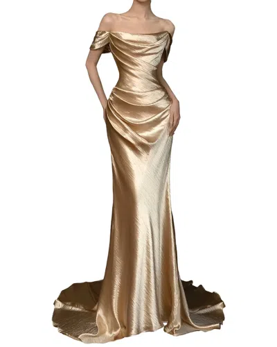 Linda Charm Maxi Dress In Gold
