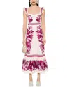 Linda Charm Midi Dress In White