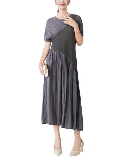 Linda Charm Midi Dress In Gray