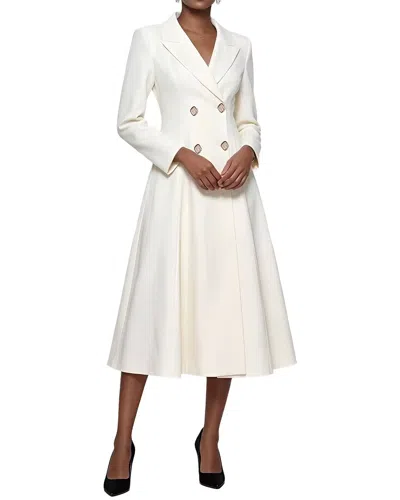 Linda Charm Midi Dress In White