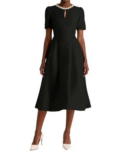 Linda Charm Midi Dress In Black