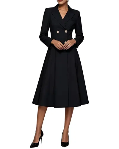 Linda Charm Midi Dress In Black