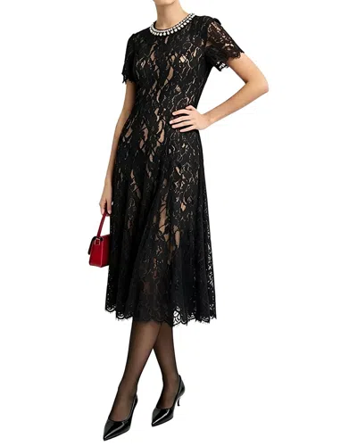 Linda Charm Midi Dress In Black