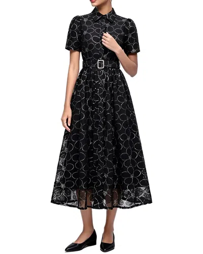 Linda Charm Midi Dress In Black