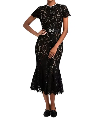 Linda Charm Midi Dress In Black