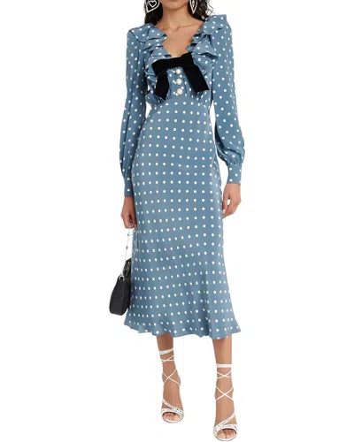 Linda Charm Midi Dress In Blue