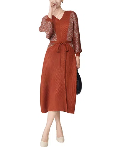 Linda Charm Midi Dress In Brown