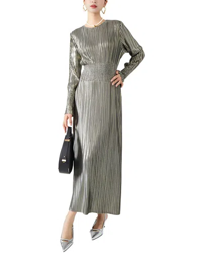 Linda Charm Midi Dress In Gray