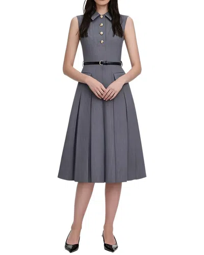 Linda Charm Midi Dress In Gray