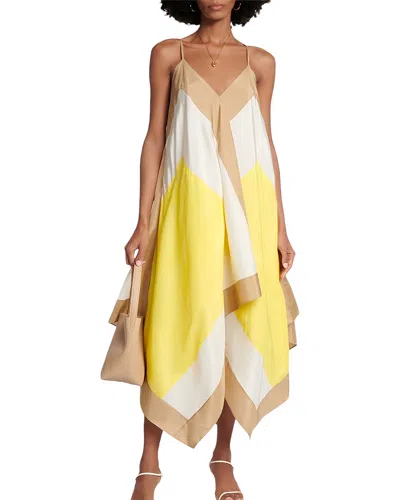 Linda Charm Midi Dress In Yellow