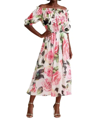 Linda Charm Midi Dress In Multi
