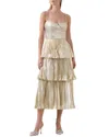 Linda Charm Midi Dress In Neutral