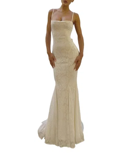 Linda Charm Midi Dress In Neutral
