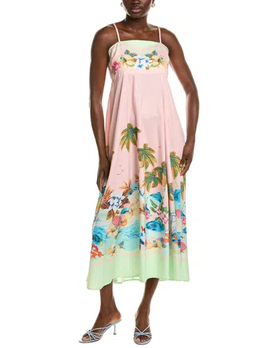 Linda Charm Midi Dress In Pink