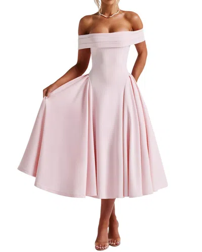 Linda Charm Midi Dress In Pink