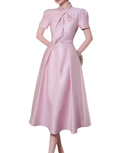 Linda Charm Midi Dress In Pink
