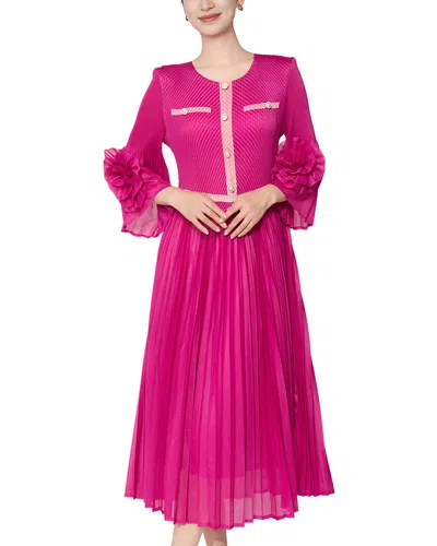 Linda Charm Midi Dress In Pink