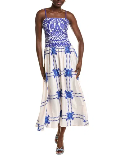 Linda Charm Midi Dress In White
