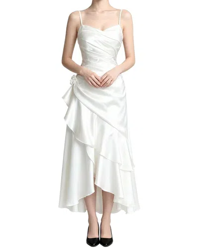 Linda Charm Midi Dress In White