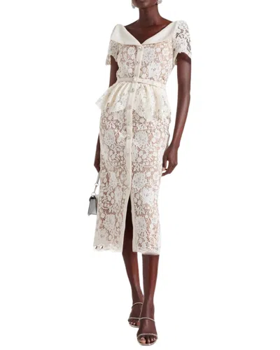 Linda Charm Midi Sheath Dress In White