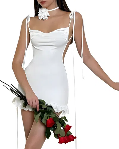 Linda Charm Mini Dress In White