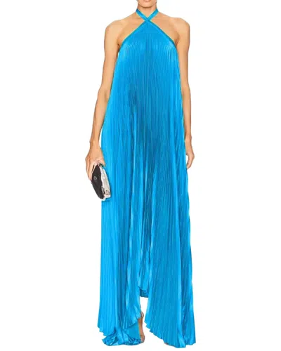 Linda Charm Mira Richi Maxi Dress In Blue