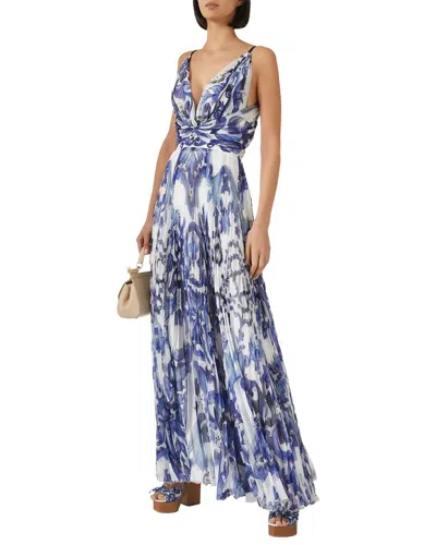 Linda Charm Printed Maxi Dress In Blue