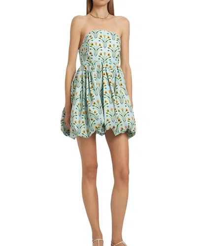 Linda Charm Printed Mini Dress In Green