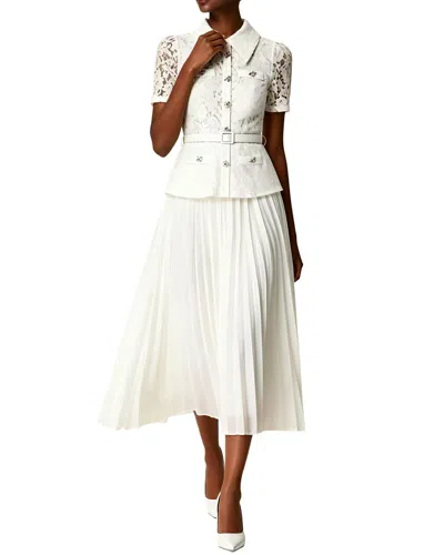 Linda Charm Shirt Dress In White