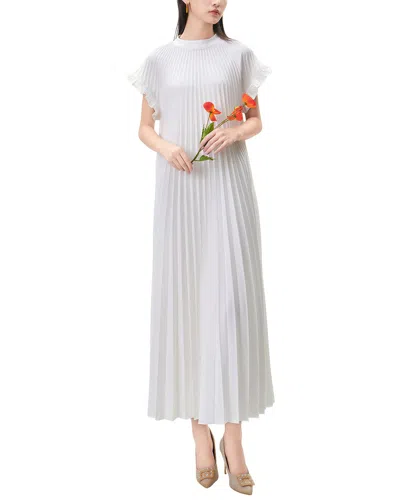 Linda Charm Short Sleeve Maxi Dress In White